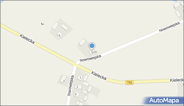 Piotrowiec, Nowowiejska, 1, mapa Piotrowiec