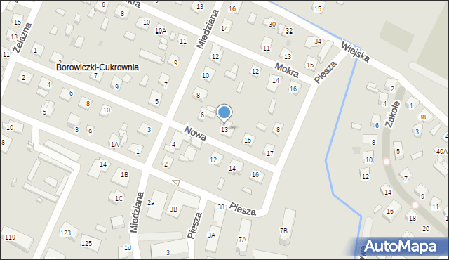 Płock, Nowa, 13, mapa Płock