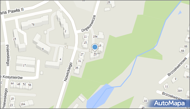 Płock, Nowickiego Władysława, 23, mapa Płock