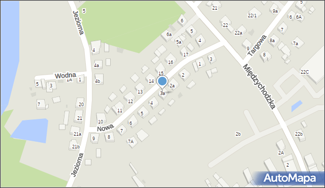 Pniewy, Nowa, 3a, mapa Pniewy