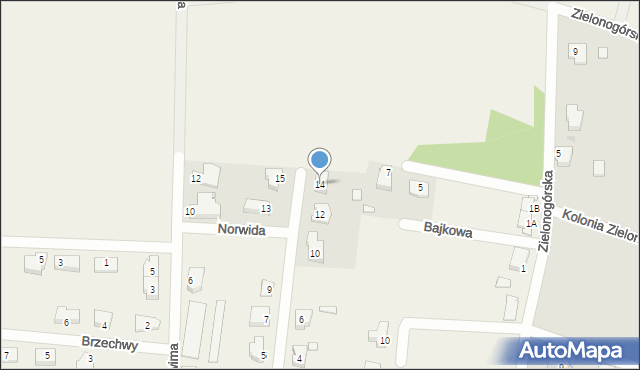Podbrzezie Dolne, Norwida Cypriana Kamila, 14, mapa Podbrzezie Dolne