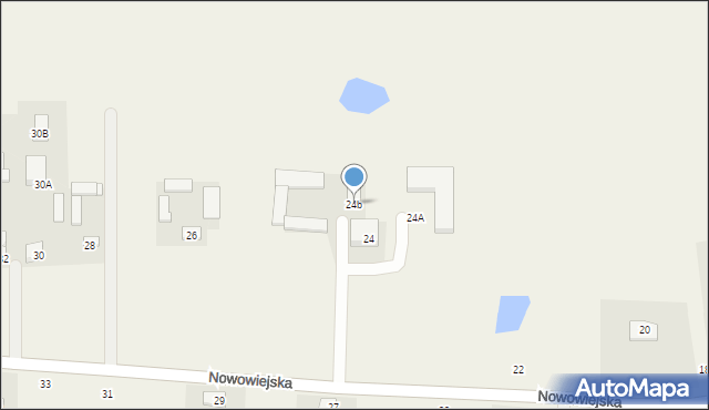 Pogroszew, Nowowiejska, 24b, mapa Pogroszew