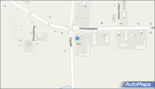 Pogroszew, Nowowiejska, 73A, mapa Pogroszew