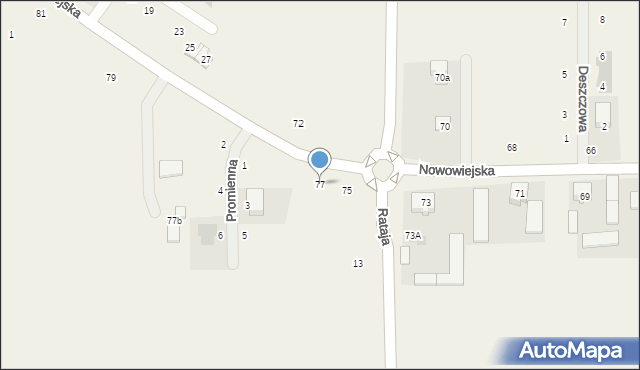 Pogroszew, Nowowiejska, 77, mapa Pogroszew