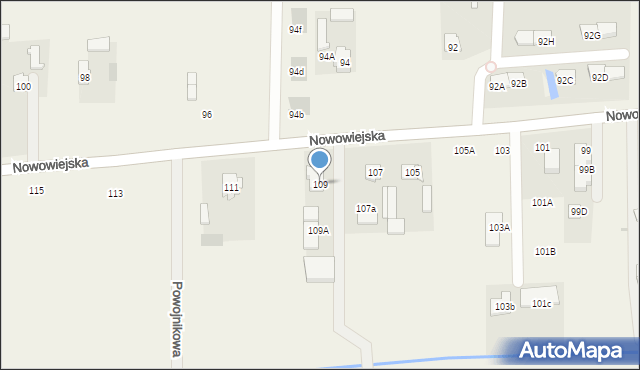 Pogroszew-Kolonia, Nowowiejska, 109, mapa Pogroszew-Kolonia