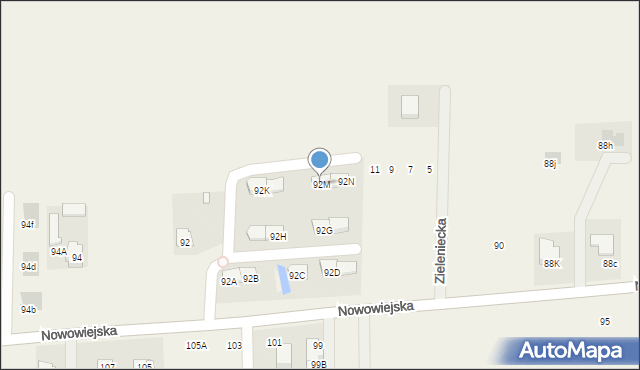 Pogroszew-Kolonia, Nowowiejska, 92M, mapa Pogroszew-Kolonia