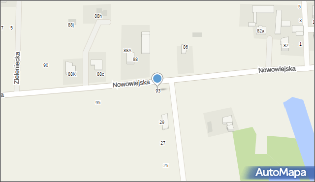 Pogroszew-Kolonia, Nowowiejska, 93, mapa Pogroszew-Kolonia