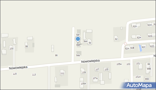 Pogroszew-Kolonia, Nowowiejska, 94d, mapa Pogroszew-Kolonia