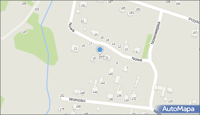 Poręba, Nowa, 13, mapa Poręba