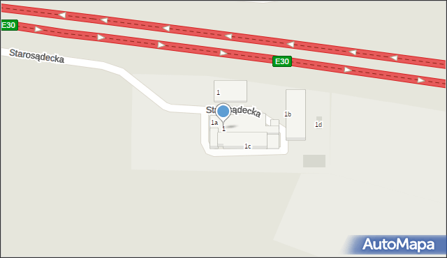 Poznań, Nowosądecka, 1, mapa Poznania