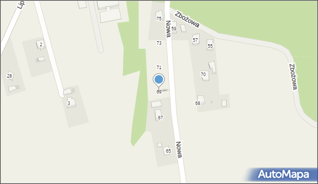 Pruchna, Nowa, 69, mapa Pruchna