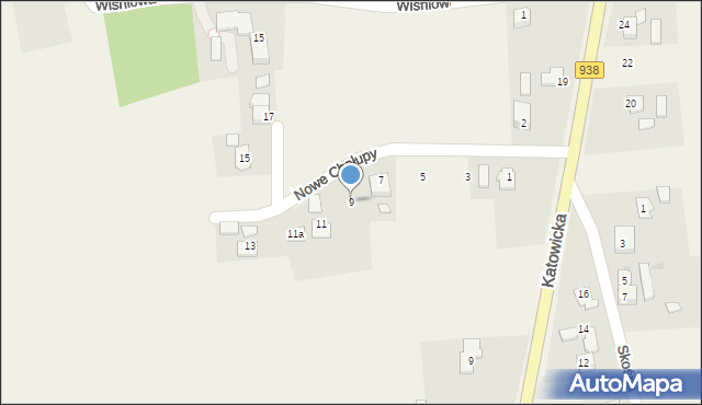 Pruchna, Nowe Chałupy, 9, mapa Pruchna