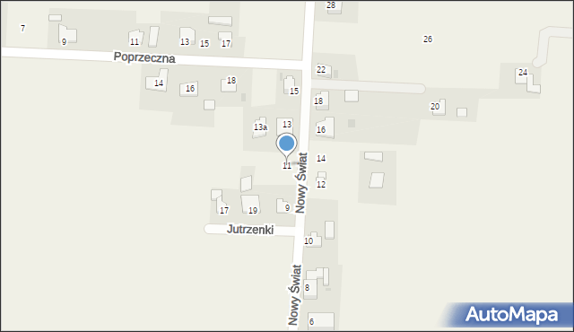Pruchna, Nowy Świat, 11, mapa Pruchna