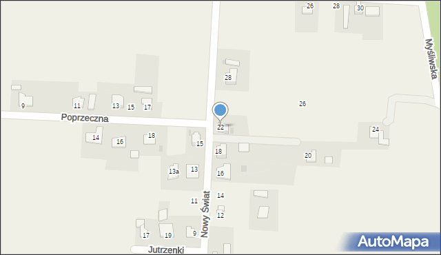 Pruchna, Nowy Świat, 22, mapa Pruchna