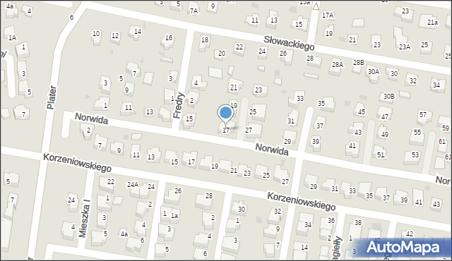 Pruszcz Gdański, Norwida Cypriana Kamila, 17, mapa Pruszcz Gdański