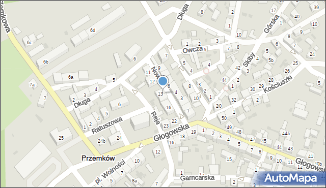 Przemków, Nowa, 14, mapa Przemków