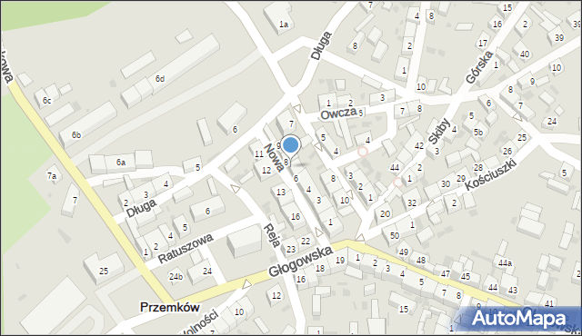 Przemków, Nowa, 7, mapa Przemków