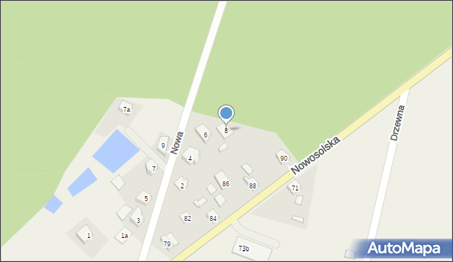 Przyborów, Nowa, 8, mapa Przyborów