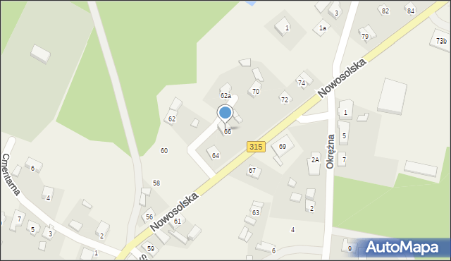 Przyborów, Nowosolska, 68, mapa Przyborów