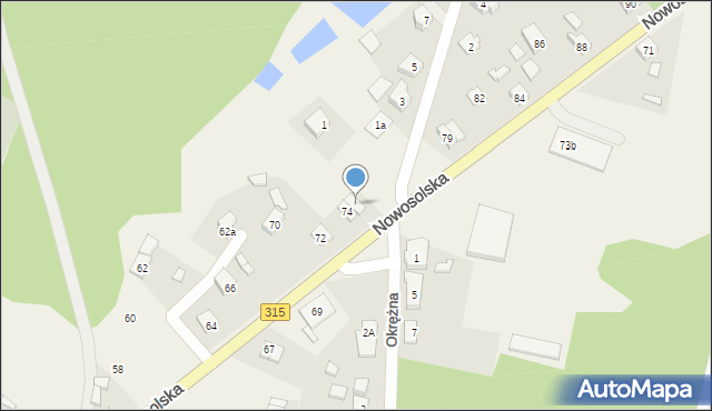 Przyborów, Nowosolska, 76, mapa Przyborów