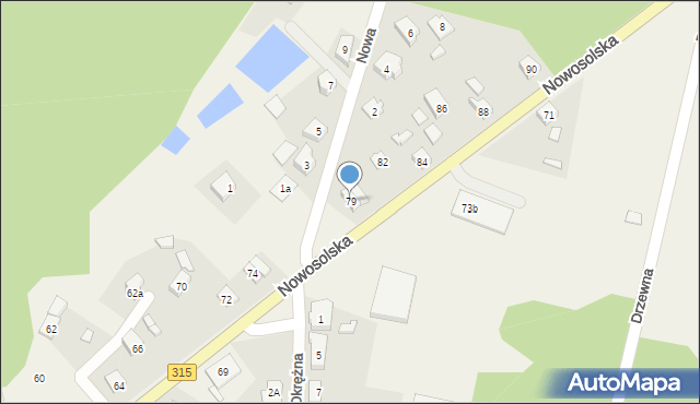 Przyborów, Nowosolska, 79, mapa Przyborów