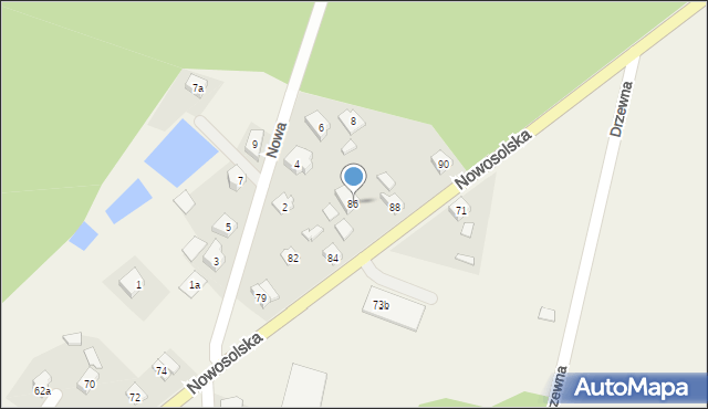 Przyborów, Nowosolska, 86, mapa Przyborów