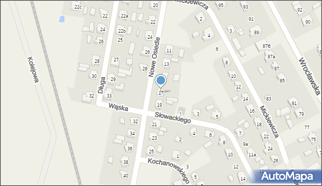 Przygodzice, Nowe Osiedle, 17, mapa Przygodzice