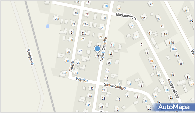 Przygodzice, Nowe Osiedle, 28, mapa Przygodzice