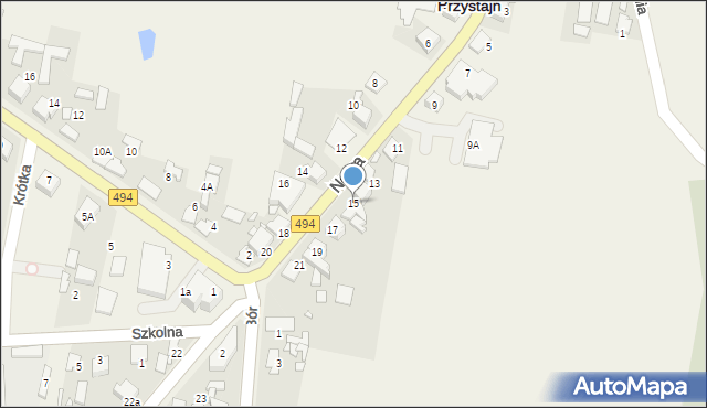 Przystajń, Nowa, 15, mapa Przystajń