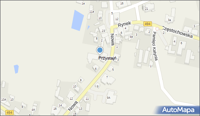 Przystajń, Nowa, 2a, mapa Przystajń