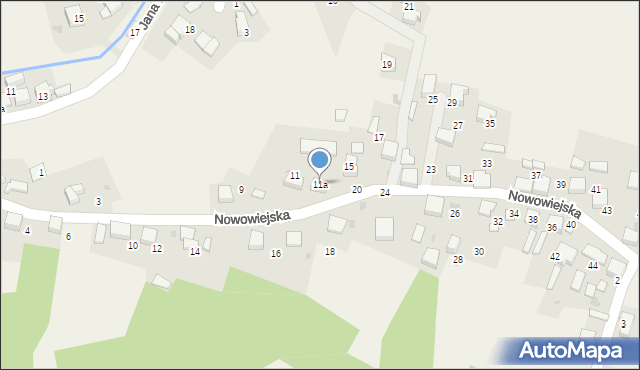 Psary, Nowowiejska, 11a, mapa Psary