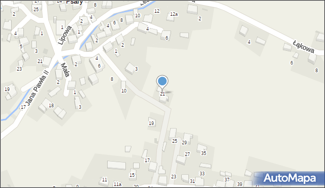 Psary, Nowowiejska, 21, mapa Psary