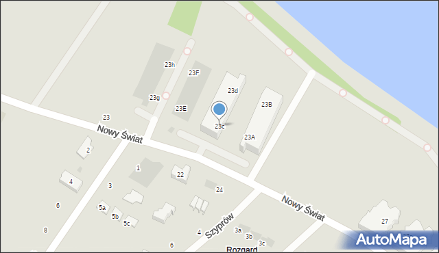 Puck, Nowy Świat, 23c, mapa Puck