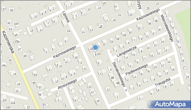 Puławy, Norblina Piotra, 3, mapa Puław