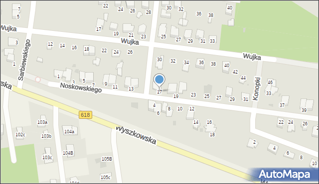 Pułtusk, Noskowskiego Andrzeja, 17, mapa Pułtusk