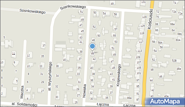 Pułtusk, Nowaka Alojzego, ppłk., 44, mapa Pułtusk