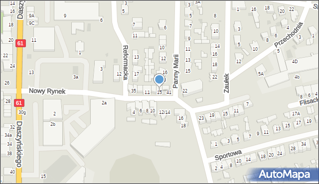 Pułtusk, Nowy Rynek, 15, mapa Pułtusk