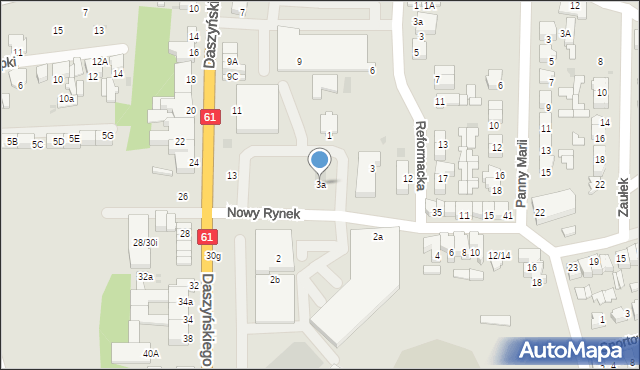 Pułtusk, Nowy Rynek, 3a, mapa Pułtusk