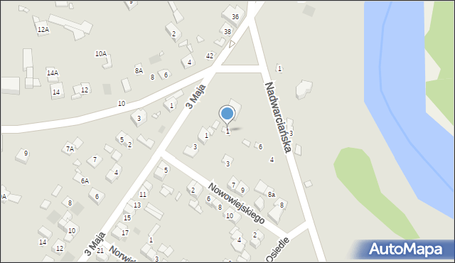 Puszczykowo, Nowowiejskiego Feliksa, 1, mapa Puszczykowo