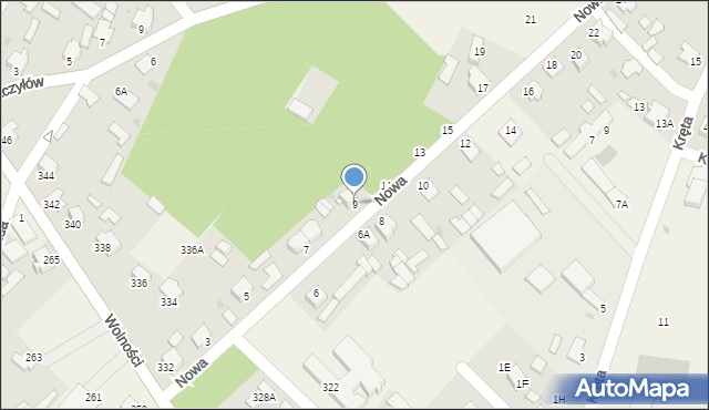Pysznica, Nowa, 9, mapa Pysznica