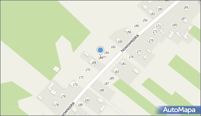Rabinówka, Nowowiejska, 166, mapa Rabinówka