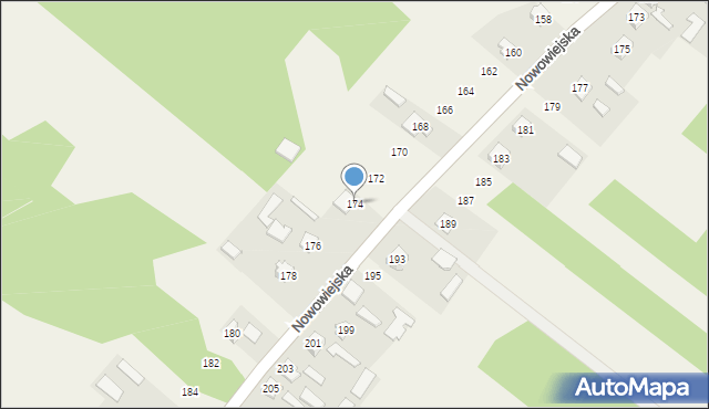 Rabinówka, Nowowiejska, 174, mapa Rabinówka