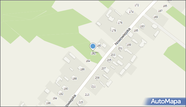 Rabinówka, Nowowiejska, 182, mapa Rabinówka