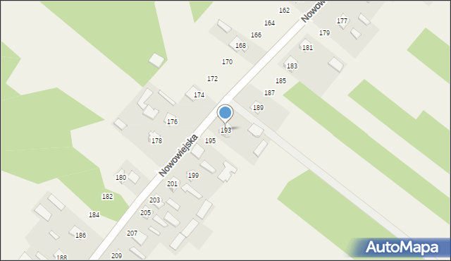 Rabinówka, Nowowiejska, 193, mapa Rabinówka