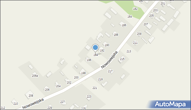 Rabinówka, Nowowiejska, 194, mapa Rabinówka