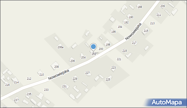 Rabinówka, Nowowiejska, 202, mapa Rabinówka