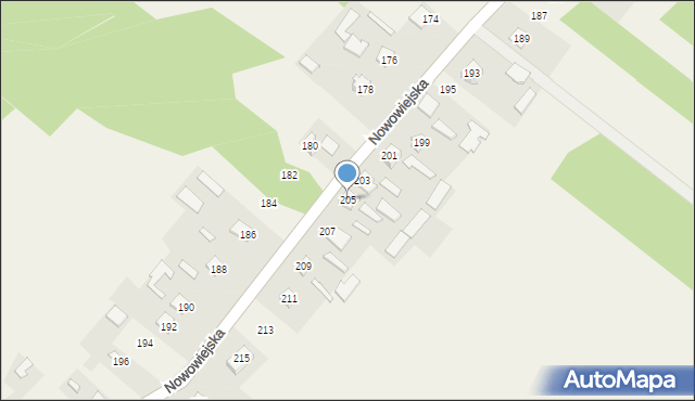 Rabinówka, Nowowiejska, 205, mapa Rabinówka