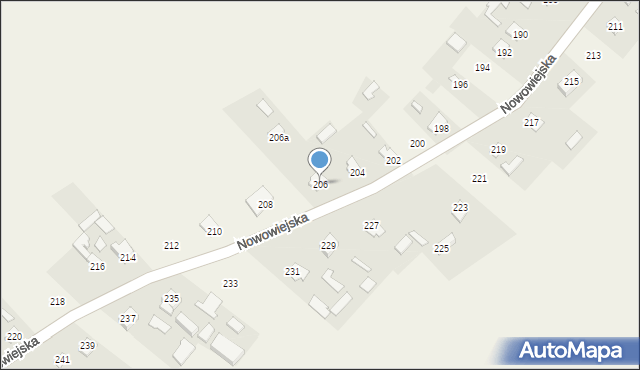 Rabinówka, Nowowiejska, 206, mapa Rabinówka