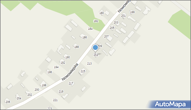 Rabinówka, Nowowiejska, 211, mapa Rabinówka