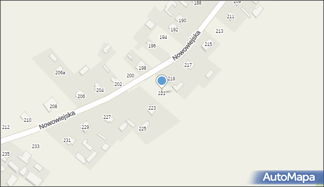 Rabinówka, Nowowiejska, 221, mapa Rabinówka
